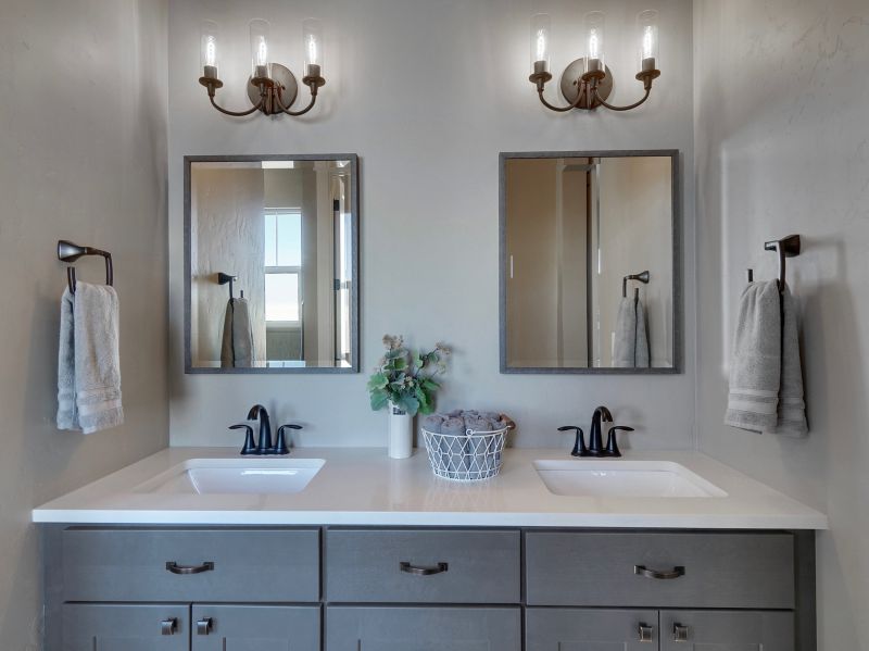 Elegant Vanity and Mirror